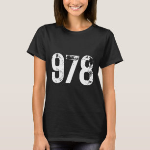 T-shirt 978 Indicatif régional Lowell MA Téléphone mobile 