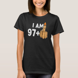 T-shirt 97+1 Doigt moyen 98e Anniversaire Provocateur