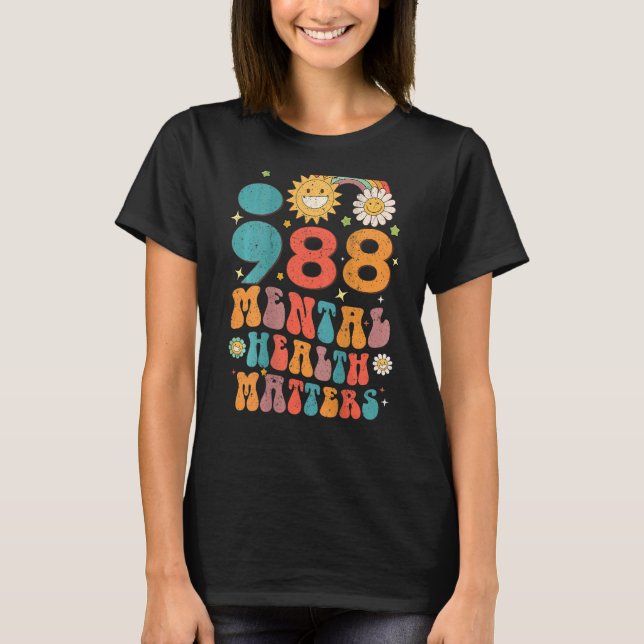 T-shirt 988 La santé mentale, questions de prévention du s (Devant)