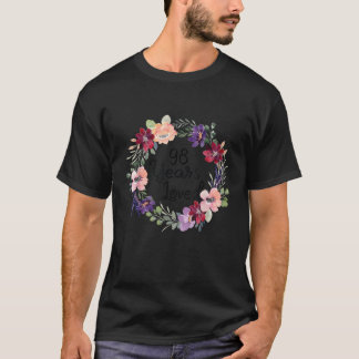 T-shirt 98 ans aimé floral 98e anniversaire femmes 98 ans