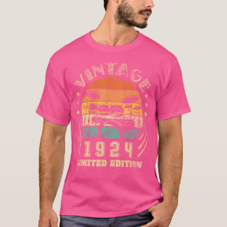 T-shirt 98E Anniversaire Cadeaux Tambour Retro 1924