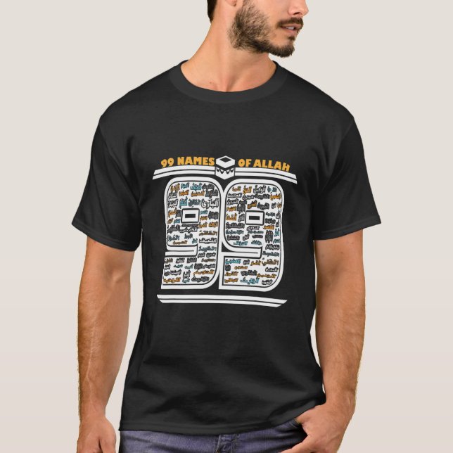 T-shirt 99 Nom D'Allah - Musulman Aïd Moubarak Rama Islami (Devant)