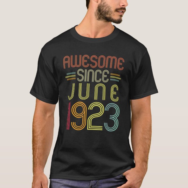 T-shirt 99e anniversaire stupéfiant depuis juin 1923 99 an (Devant)