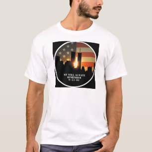 T-shirt 9-11 rappelez-vous - nous n'oublierons jamais