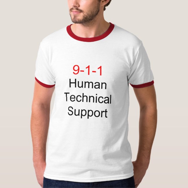 T-shirt 9-1-1 support technique humain (Devant)