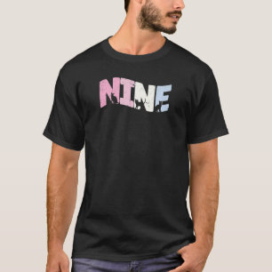 T-shirt 9 An Vieux Cute Chat Anniversaire Fille 9e B jour