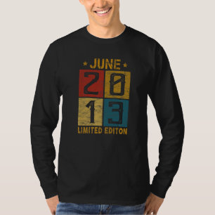 T-shirt 9 Anniversaire Juin 2013 Né En 2013 9 Anniversaire