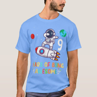 T-shirt 9 ans Anniversaire Garçon astronaute espace 9e ann