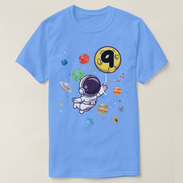 T-shirt 9 ans Anniversaire Garçon Tee - shirt Astronaut 9e (Design devant)
