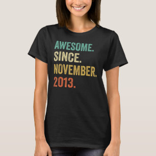 T-shirt 9 Ans Awesome depuis Novembre 2013 9e Naissance