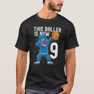 T-shirt 9 Ans Baseball Anniversaire 9e Joueur Baller