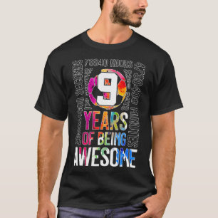 T-shirt 9 Ans De Football Incroyable 9ème Anniversaire 