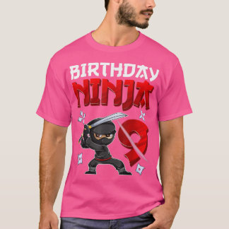 T-shirt 9 Ans Garçon Anniversaire Tee, Anniversaire Ninja 