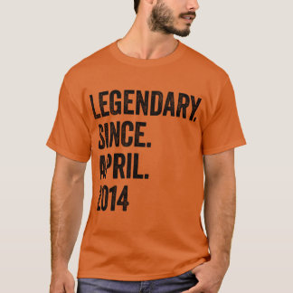 T-shirt 9 ans légendaire depuis avril 2014 9e anniversaire