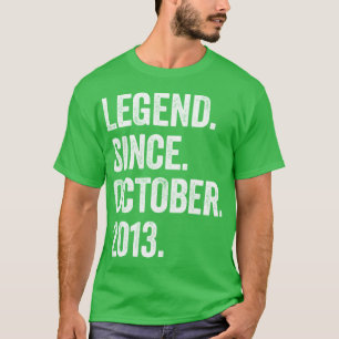 T-shirt 9 Ans Légende depuis Octobre 2013 9e Anniversaire
