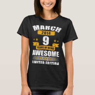 T-shirt 9 Ans Mars 2014 9e Anniversaire 1