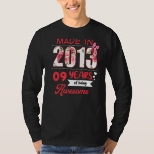 T-shirt 9 ans Vintage 2013 9e anniversaire