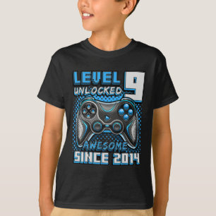 T-shirt 9 Déverrouillé Awesome 2014 jeu vidéo 9e anniversa