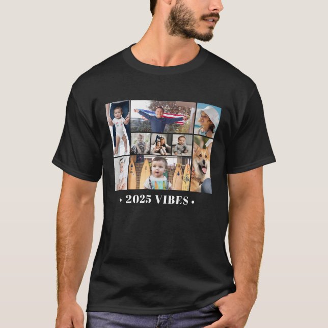 T-shirt 9 Vibes Collage Photo (Devant)