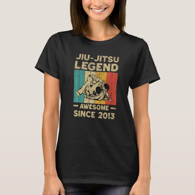 T-shirt 9 Years Old BJJ Jiu Jitsu Legend Awesome Since 201 (Devant)