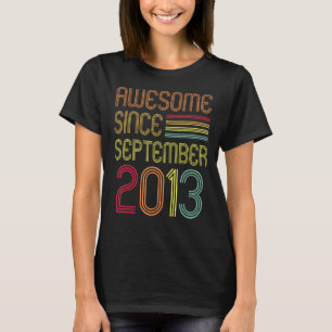 T-shirt 9e anniversaire 9 ans étonnant depuis septembre