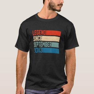 T-shirt 9e anniversaire 9 ans Légende depuis septembre 201