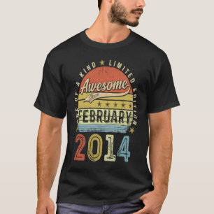 T-shirt 9e anniversaire Awesome depuis février 2014 9 Anné