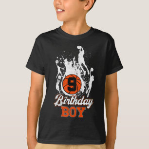 T-shirt 9e Anniversaire Basketball Thème Anniversaire Garç