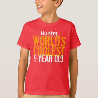 T-shirt 9e anniversaire cadeau World's Coolest 9 ans