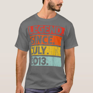 T-shirt 9e anniversaire Cadeaux Légende depuis juillet 201