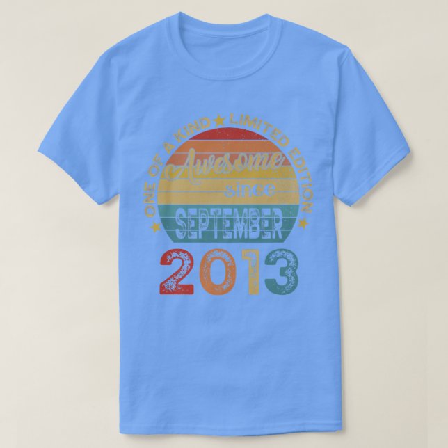 T-shirt 9e Anniversaire Cadeaux stupéfiant depuis Septembr (Design devant)