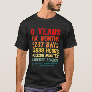 T-shirt 9E Anniversaire Garçon Fille Enfants Fils Lui 9