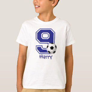 T-shirt 9e anniversaire garçon soccer personnalisé