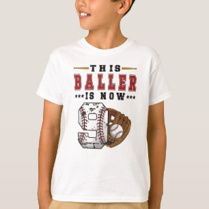 T-shirt 9e anniversaire Gift Joueur de baseball 9 ans Garç