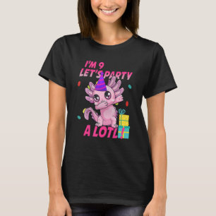 T-shirt 9e anniversaire Je suis 9 Ados de la Fête Axolotl