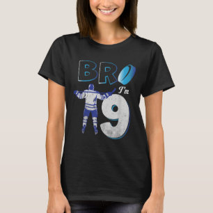 T-shirt 9e anniversaire Jeu de hockey sur glace garçon de