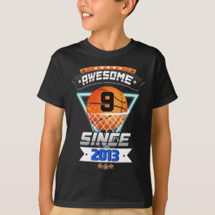 T-shirt 9e Anniversaire Joueur de basket-ball 9 Anniversai
