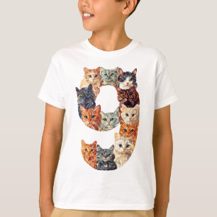 T-shirt 9e anniversaire Kittens Chats Thème 9 ans Enfants