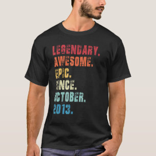 T-shirt 9e anniversaire légendaire épopée stupéfiant depui