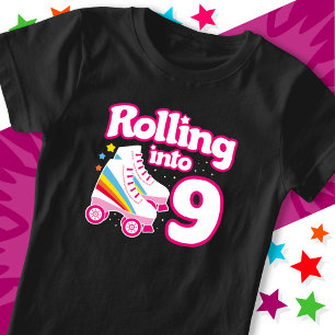 T-Shirt 9e anniversaire Roller Skate 9 ans