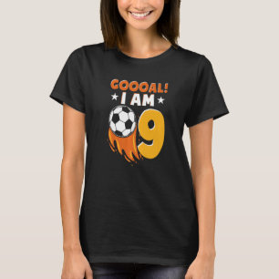 T-shirt 9e anniversaire Soccer à thème Anniversaire fête 9