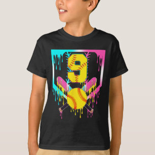 T-shirt 9e anniversaire Softll Home Plate Drip Glace 9 Ans