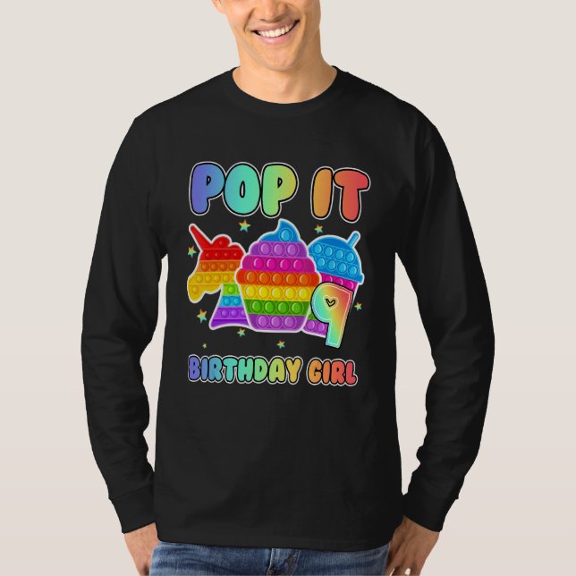 T-shirt 9e anniversaire Unicorn Fidget Pop It Anniversaire (Devant)