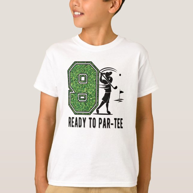 T-shirt 9e Birthday Poison Golf Player 9 Year Old Boy (Devant)