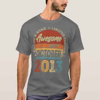 T-shirt 9e cadeau d'anniversaire 9 ans étonnant depuis oct