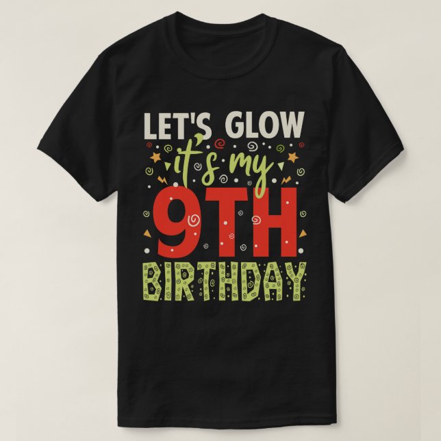 T-shirt 9e cadeau d'anniversaire pour enfants garçons fill (Design devant)