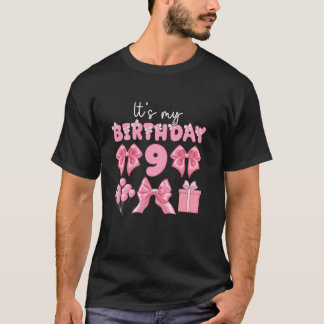 T-shirt 9e Coquette Thématique Anniversaire Neuf Anniversa