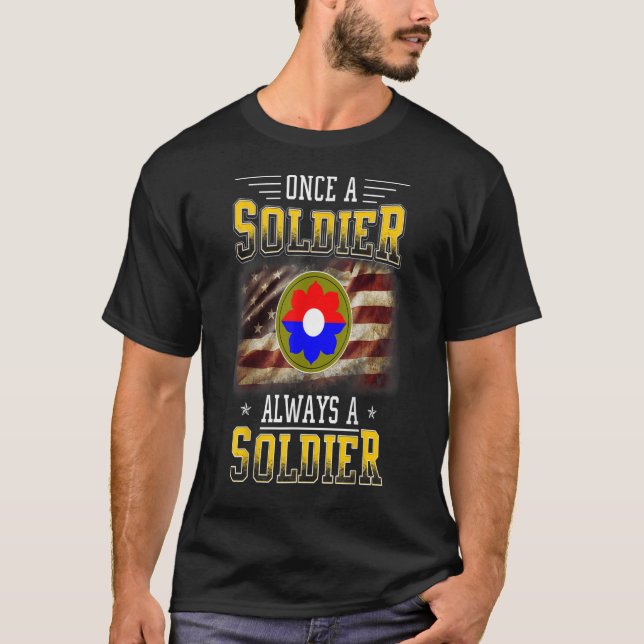 T-shirt 9e division d'infanterie Un vétéran toujours un so (Devant)