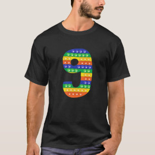 T-shirt 9E Fidget Pop It Anniversaire Fille Garçon Neuf 9