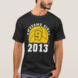 T-shirt 9E Joueur De Volley-ball Anniversaire Volleyb 9 An